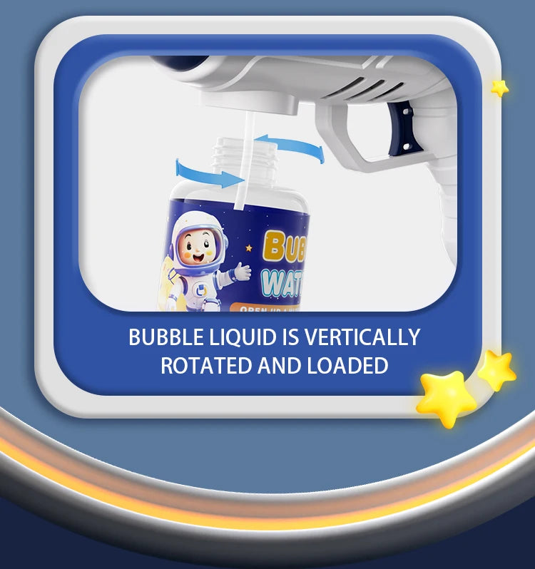 Pistola de burbujas totalmente automática