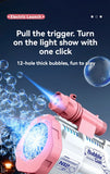 Pistola de burbujas automática de 12 orificios, máquina de burbujas