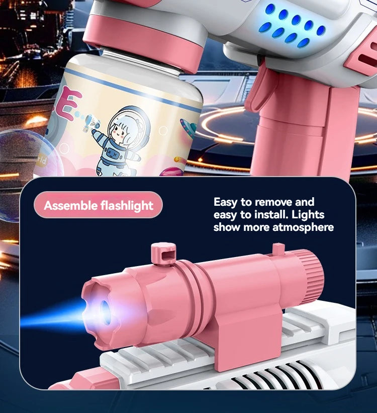 Pistola de burbujas automática de 12 orificios, máquina de burbujas