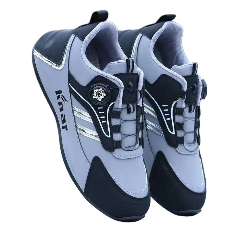 Zapatos deportivos ligeros con superficie de cuero para hombre,
