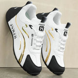 Zapatos informales con superficie de cuero para hombre, calzado deportivo