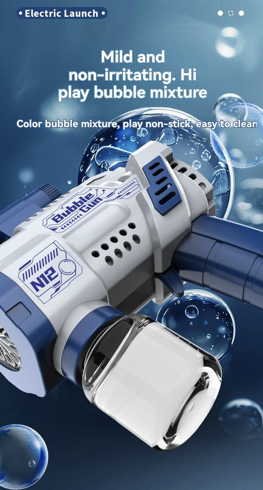 Pistola de burbujas automática de 12 orificios, máquina de burbujas