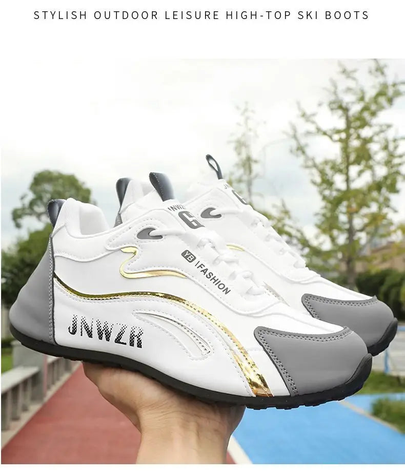 Zapatos informales con superficie de cuero para hombre, calzado deportivo