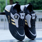 Zapatos deportivos ligeros con superficie de cuero para hombre,