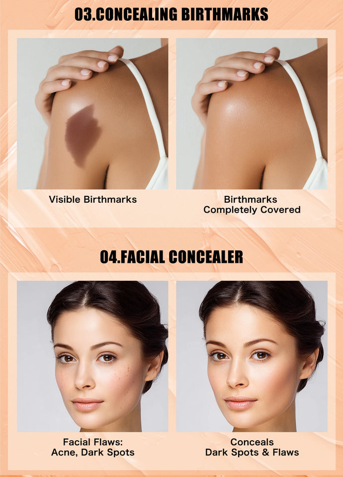 Borrador corrector en barra cubierta ojeras pecas tatuaje hidratante