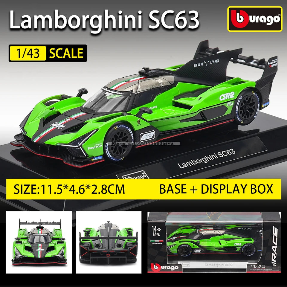 Lamborghini SC63 LMDh Porsche 963 Romeo modelo de carreras