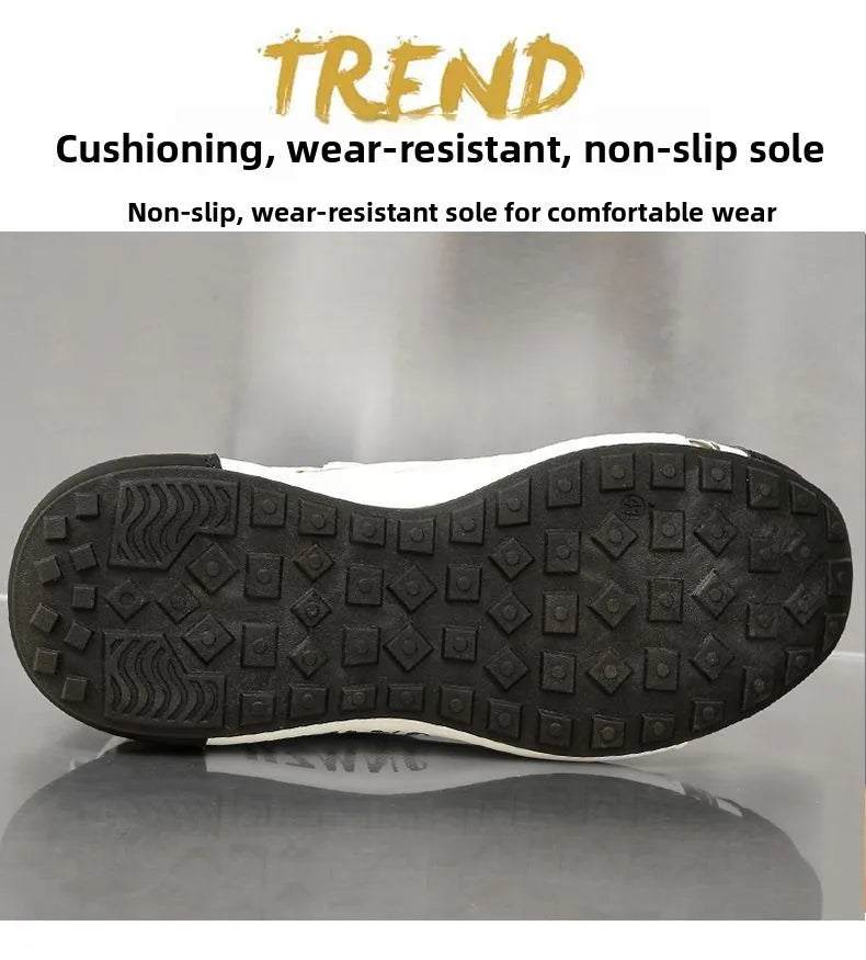 Zapatos informales con superficie de cuero para hombre, calzado deportivo