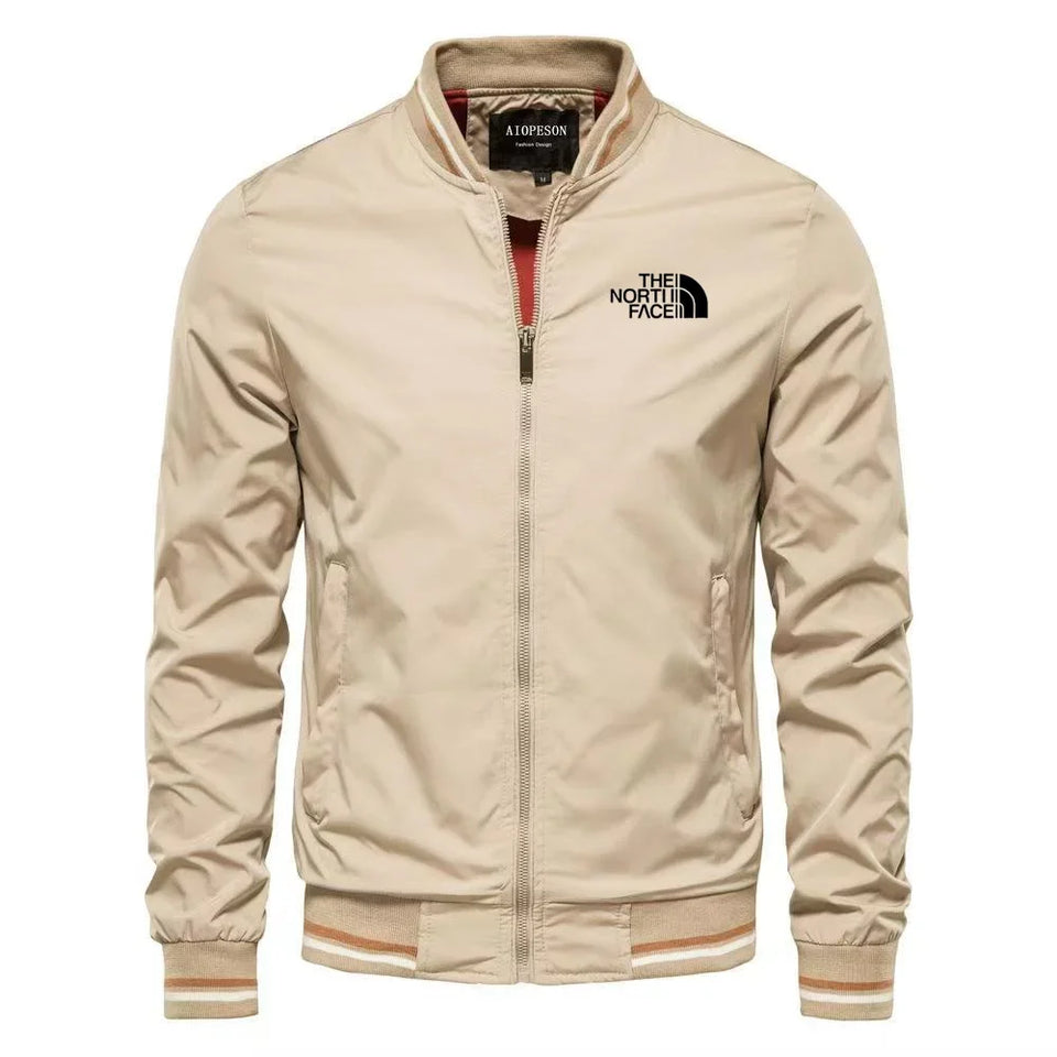 Men's woven casual multi-functional jacket, outdoor sports windproof, waterproof, sun-proof, hoodless slimming jacket