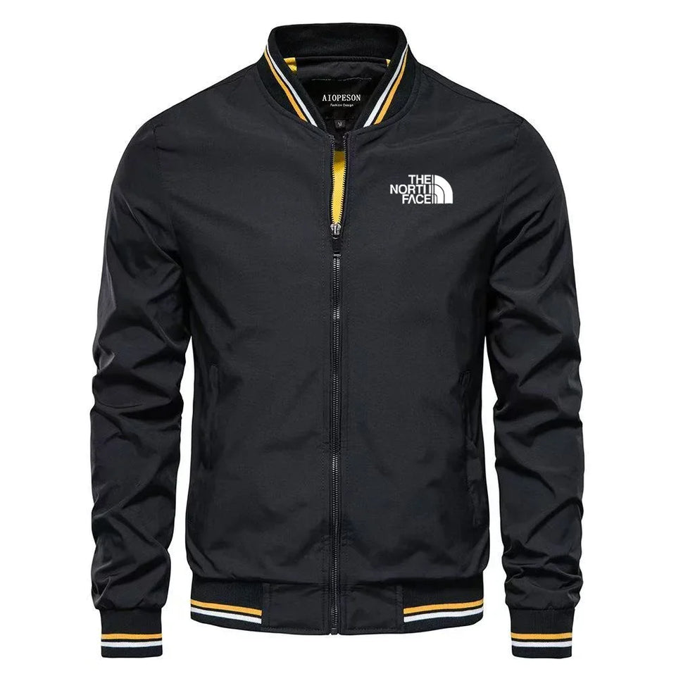 Men's woven casual multi-functional jacket, outdoor sports windproof, waterproof, sun-proof, hoodless slimming jacket