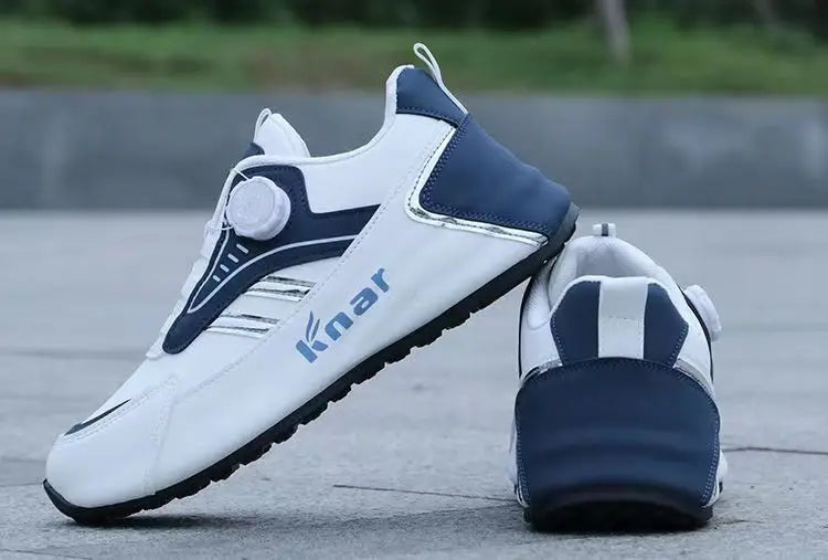 Zapatos deportivos ligeros con superficie de cuero para hombre,