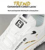 Zapatos informales con superficie de cuero para hombre, calzado deportivo