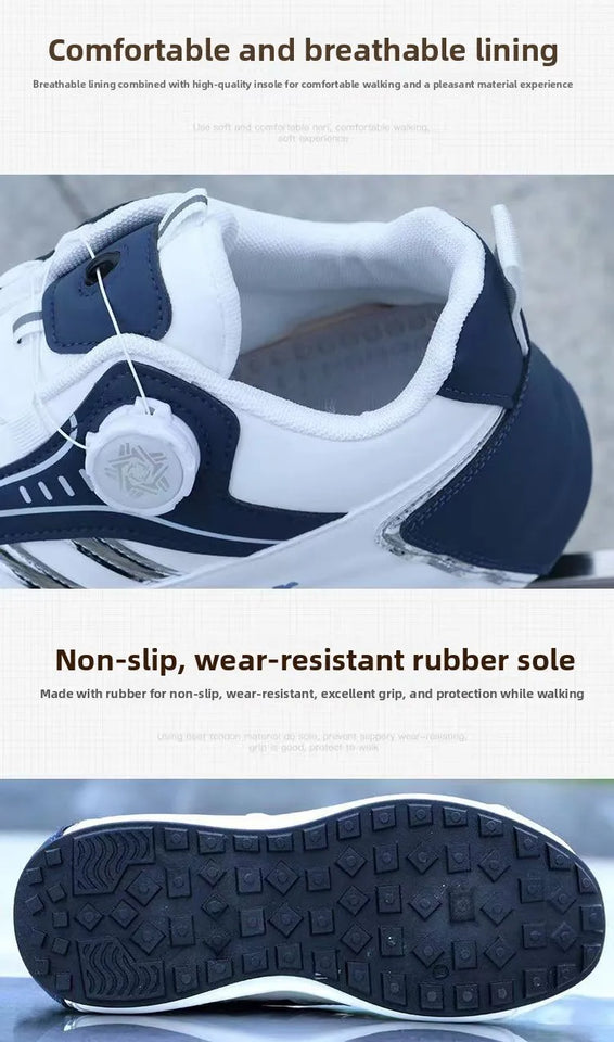 Zapatos deportivos ligeros con superficie de cuero para hombre,