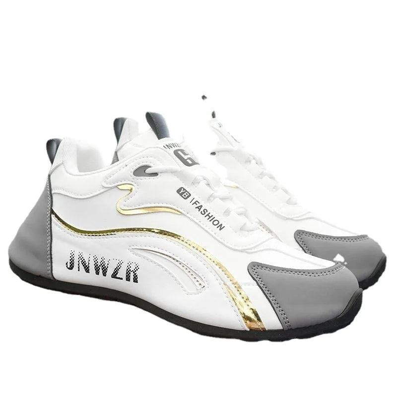 Zapatos informales con superficie de cuero para hombre, calzado deportivo