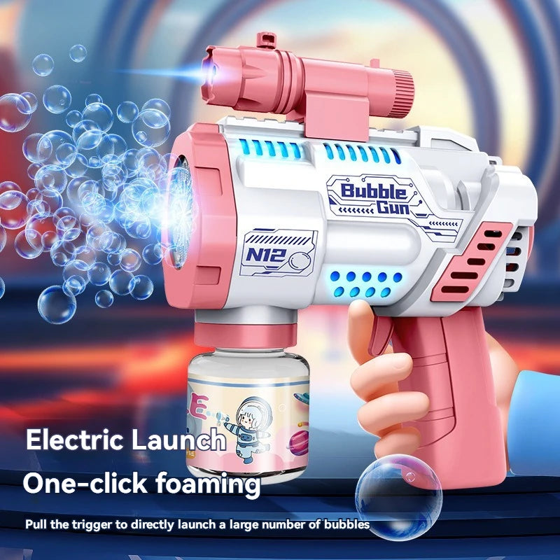 Pistola de burbujas automática de 12 orificios, máquina de burbujas