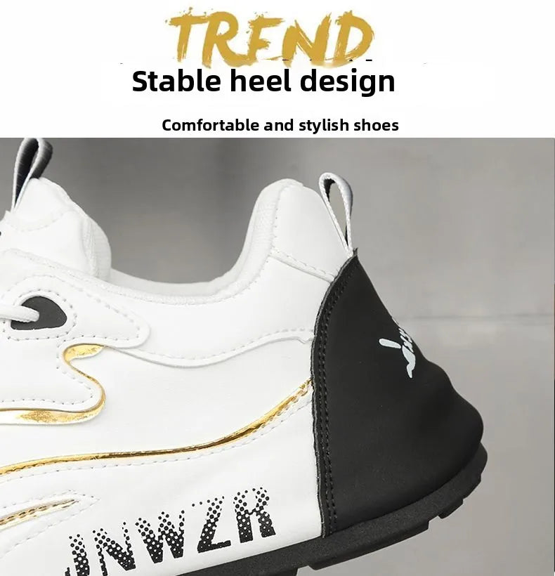 Zapatos informales con superficie de cuero para hombre, calzado deportivo