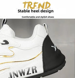 Zapatos informales con superficie de cuero para hombre, calzado deportivo