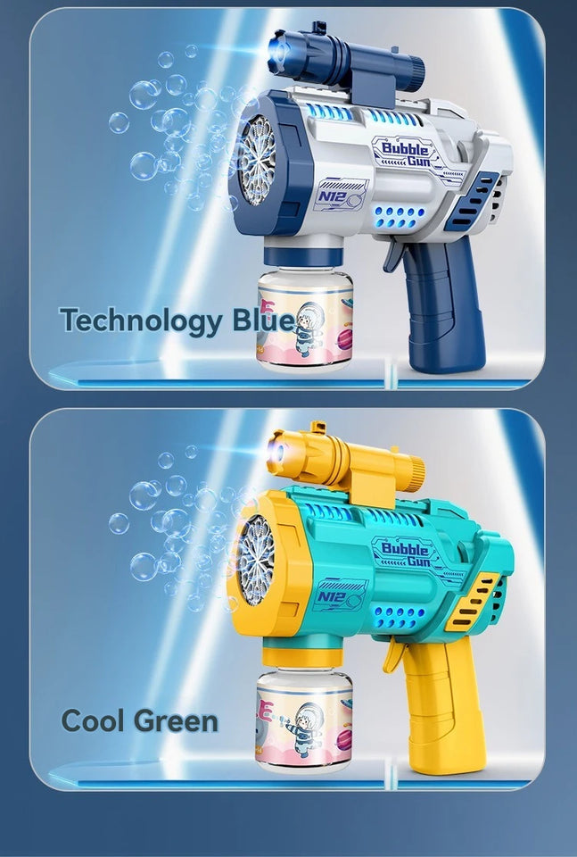 Pistola de burbujas automática de 12 orificios, máquina de burbujas