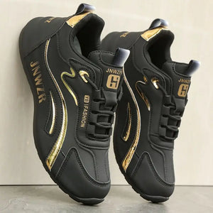 Zapatos informales con superficie de cuero para hombre, calzado deportivo