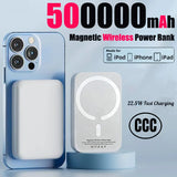 cargador rápido inalámbrico magnético para batería de respaldo de iPhone
