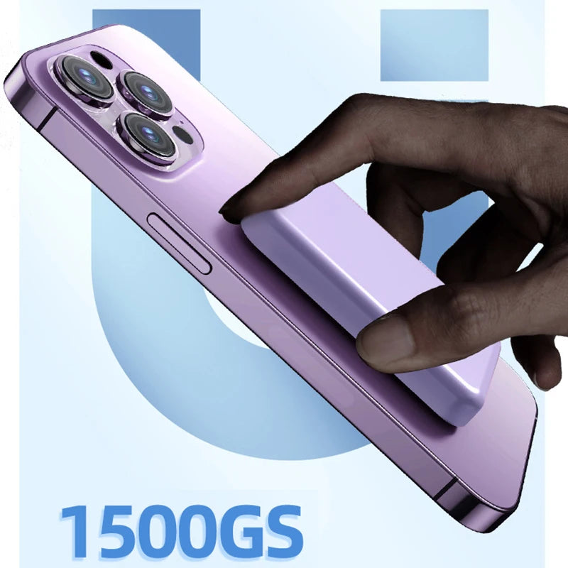 cargador rápido inalámbrico magnético para batería de respaldo de iPhone