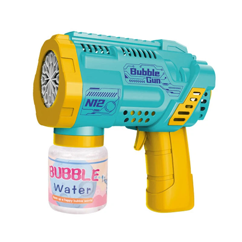 Pistola de burbujas automática de 12 orificios, máquina de burbujas