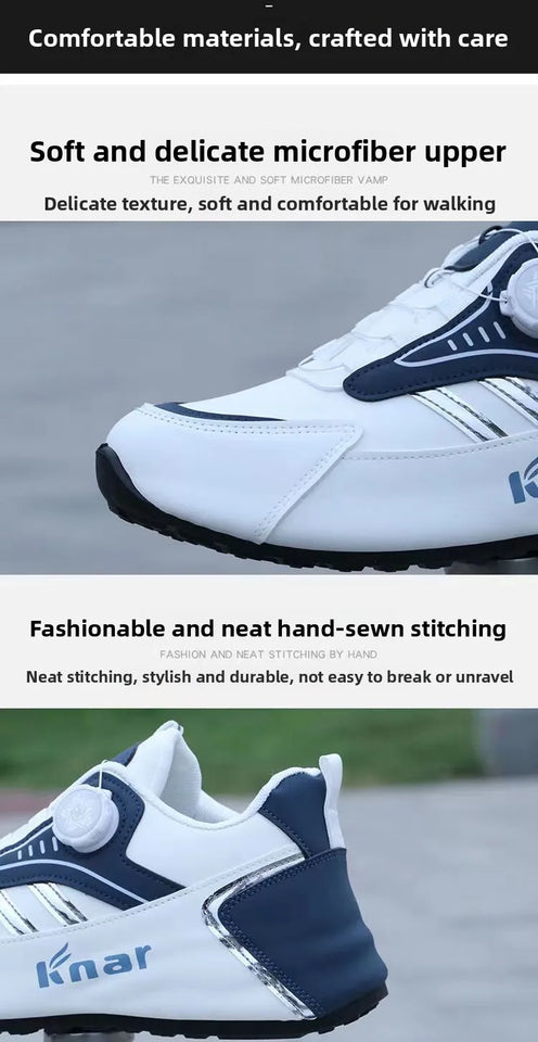 Zapatos deportivos ligeros con superficie de cuero para hombre,