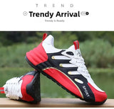 Zapatos deportivos ligeros con superficie de cuero para hombre,