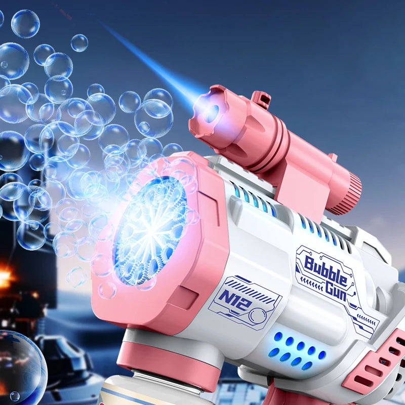 Pistola de burbujas automática de 12 orificios, máquina de burbujas