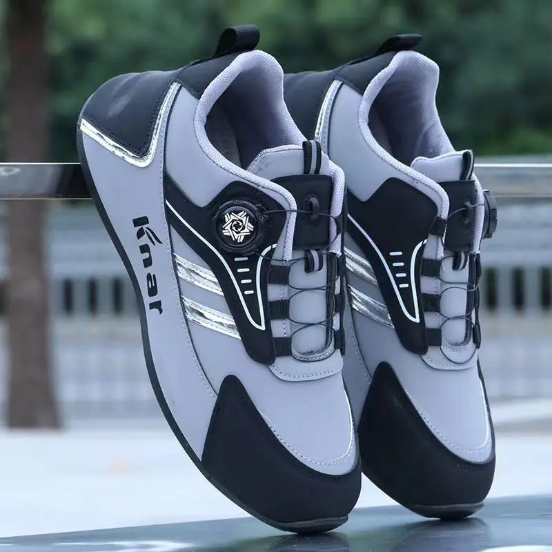 Zapatos deportivos ligeros con superficie de cuero para hombre,