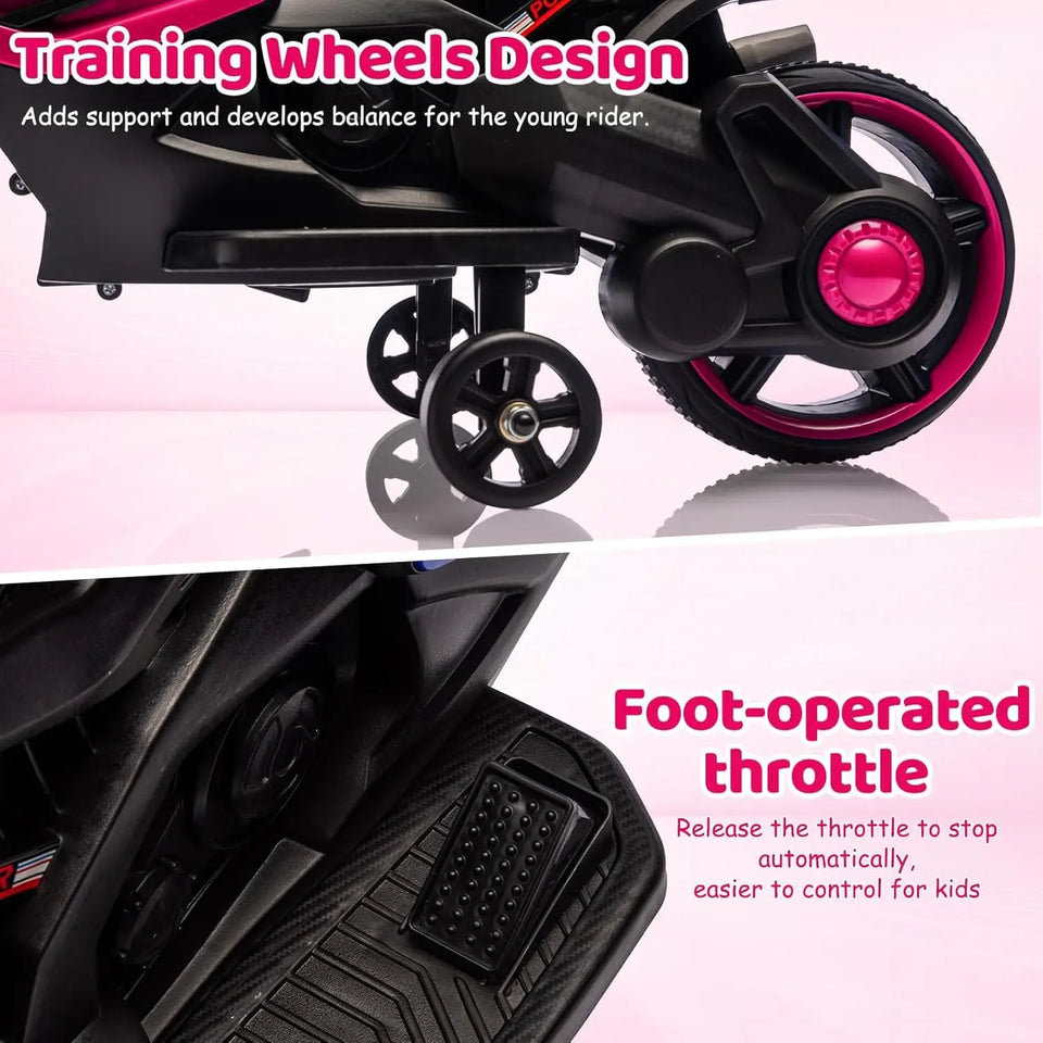 Motocicleta para niños de 6 V, coche de juguete eléctrico